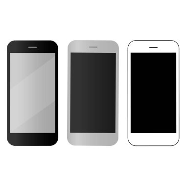 Mobil ve akıllı telefon simgeleri stok vektör illüstrasyonunu ayarlayın.