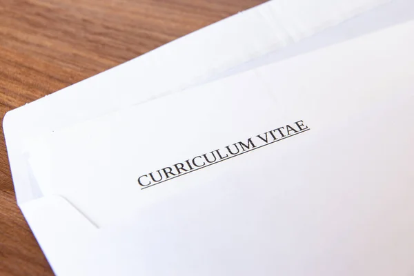 Curriculum vitae in an envelope; send and receive a vurriculum vitae