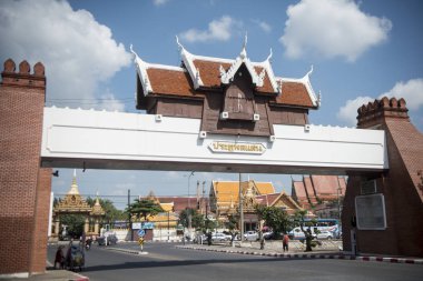 Khorat, Tayland, Kasım 2017 yaklaşık: Pratu Phonsan kapısı eski şehir şehir Khorat veya Nakhon Ratchasima Isan içinde şehir duvar.