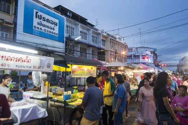 Mercato Strada Nella Città Surin Isan Thailandia Thailandia Isan Surin — Foto Stock