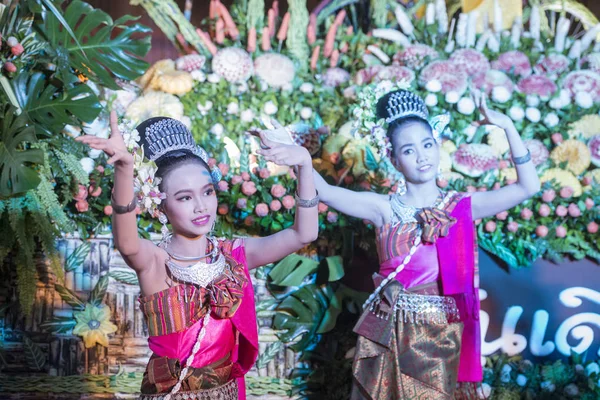 Tradiční Thajský Tanec Festivalu Tradiční Slon Kulatý Městě Surin Isan — Stock fotografie