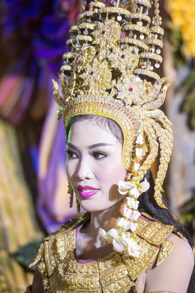 Tradicional Vestido Tailandês Dança Mulheres Tradicional Elephant Festival Cidade Surin — Fotografia de Stock