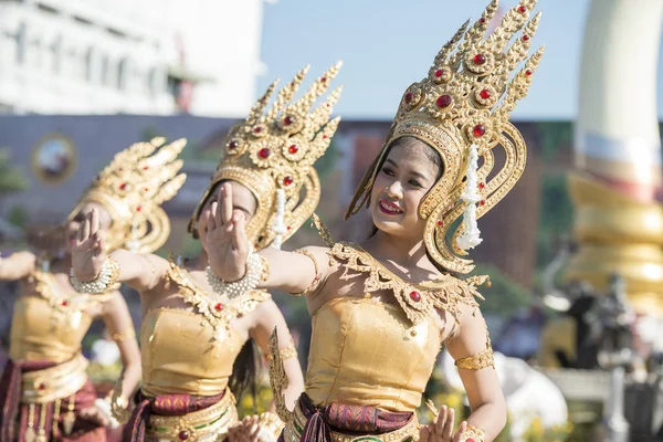 Tradizionale Danza Thai Phaya Surin Pakdee Monument Tradizionale Elephant Festival — Foto Stock