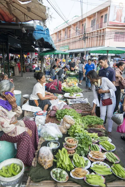 Old City Food Market Clock Tower City Surin Isan Northeast — Stock Photo, Image