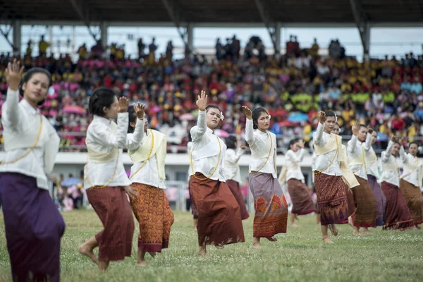 Traditionele Thaise Dans Het Traditionele Olifant Festival Stad Van Surin — Stockfoto