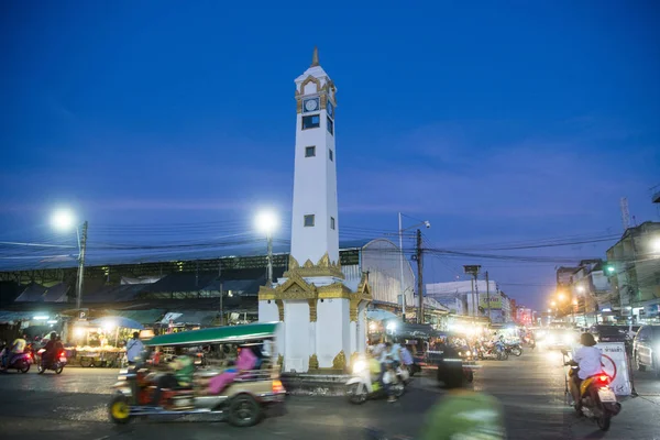 Torre Del Reloj Mercado Ciudad Surin Isan Noreste Tailandia Tailandia —  Fotos de Stock