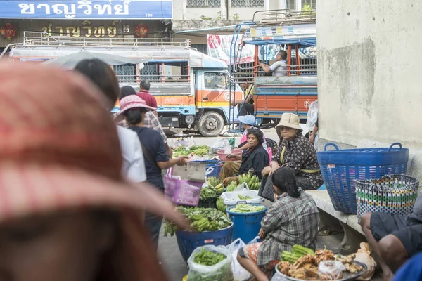 Old City Food Market Clock Tower City Surin Isan Northeast — Stock Photo, Image