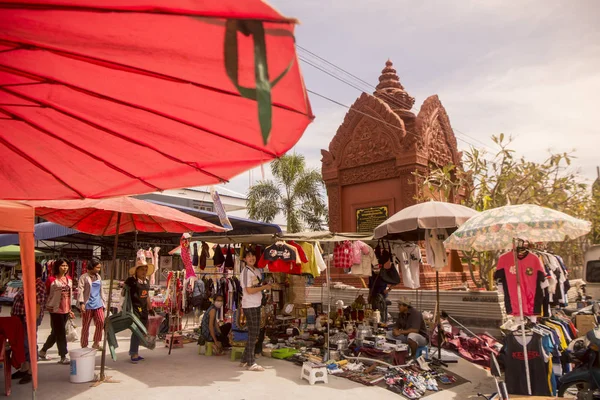 Mercado Fim Semana Cidade Surin Isan Tailândia Tailândia Isan Surin — Fotografia de Stock