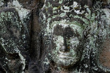 Temple City Angkor Kamboçya Batı yakınındaki Siem Reap şehir filler Tapınak Terası. 