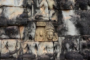 Temple City Angkor Kamboçya Batı yakınındaki Siem Reap şehir filler Tapınak Terası. 