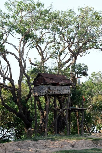 Camboya Siem Reap Abril 2014 Casa Madera Lago Village Kompong — Foto de Stock