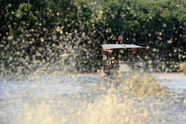 Kambodža Siem Reap Duben 2014 Lidé Každodenním Životě Jezera Village — Stock fotografie