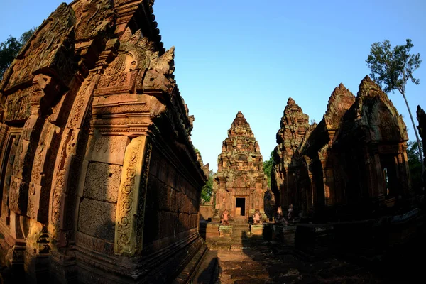 Tempel Ruïnes Van Banteay Srei Ongeveer Ten Noorden Van Stad — Stockfoto