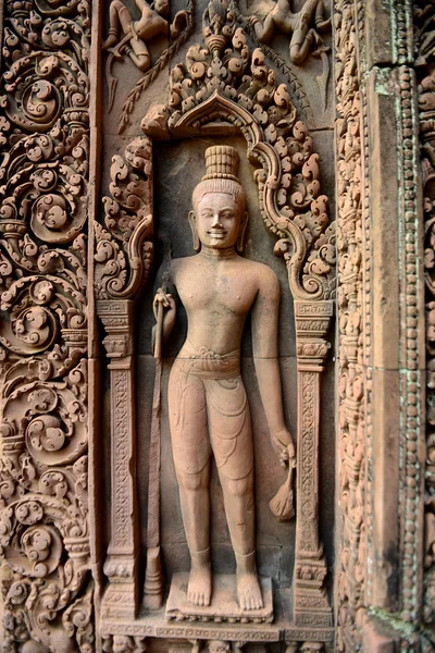 Tempel Ruiner Banteay Srei Norr Det Tempelstaden Angkor Nära Staden — Stockfoto