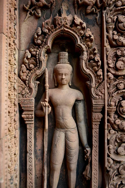 Die Tempelruinen Von Banteay Srei Etwa Nördlich Der Tempelstadt Angkor — Stockfoto