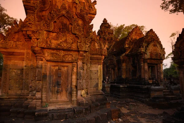 Tempel Reruntuhan Banteay Srei Sekitar Utara Kota Angkor Dekat Kota — Stok Foto