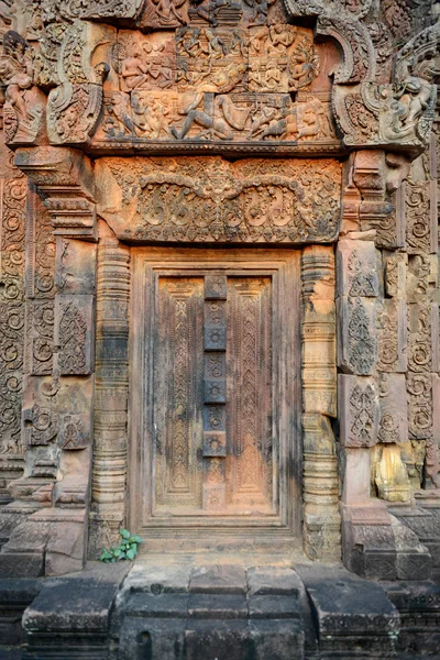 Tempel Ruiner Banteay Srei Norr Det Tempelstaden Angkor Nära Staden — Stockfoto