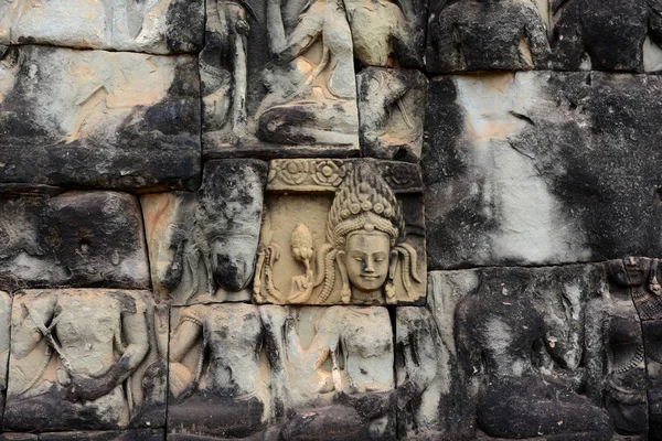 Het Terras Van Tempel Van Olifanten Temple City Van Angkor — Stockfoto