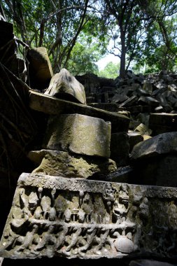 Tempel kalıntıları, Beng Mealea 32 Km kuzeyinde Angkor Temple City Batının Kamboçya Siem Reap şehir yakınında, görüntüleme.