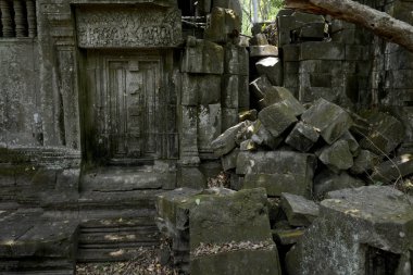 Tempel kalıntıları, Beng Mealea 32 Km kuzeyinde Angkor Temple City Batının Kamboçya Siem Reap şehir yakınında, görüntüleme.