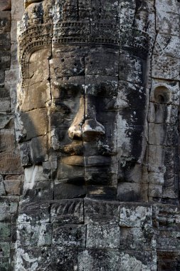 Taş Bayon tapınakta Tempel kalıntıları, Angkor Thom Temple City Angkor Kamboçya Batı yakınındaki Siem Reap şehir içinde yüz.