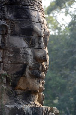 Taş Bayon tapınakta Tempel kalıntıları, Angkor Thom Temple City Angkor Kamboçya Batı yakınındaki Siem Reap şehir içinde yüz.