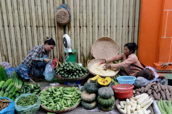 Kambodja Siem Reap April 2014 Grönsaker Livsmedelsmarknaden Morgonmarknaden Staden Siem — Stockfoto