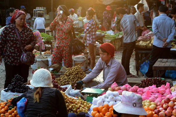 Kambodża Siem Reap Kwietnia 2014 Warzywa Rynku Żywności Rynku Rano — Zdjęcie stockowe