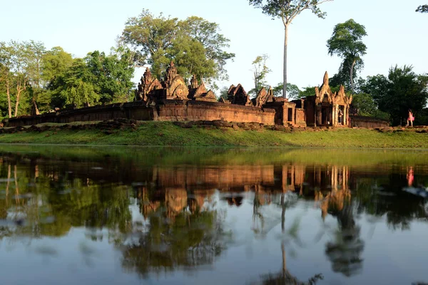 Las Ruinas Tempel Banteay Srei Unos Norte Ciudad Del Templo — Foto de Stock