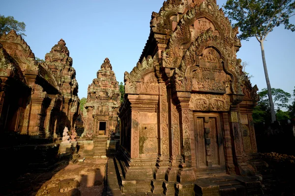 Las Ruinas Tempel Banteay Srei Unos Norte Ciudad Del Templo —  Fotos de Stock