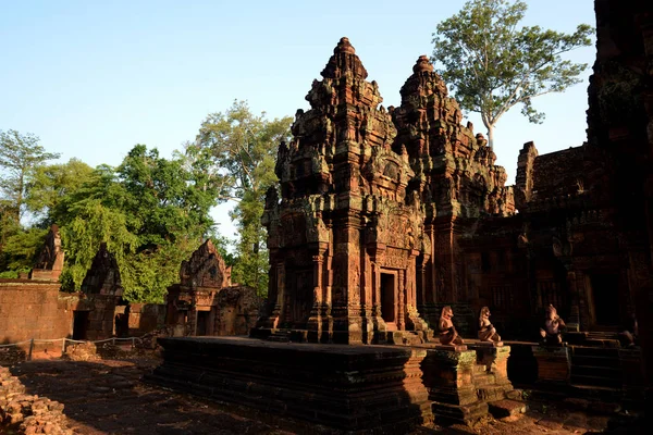 Tempel Ruiny Banteay Srei Asi Severně Města Chrám Angkor Poblíž — Stock fotografie