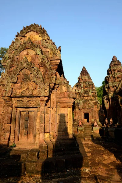 Die Tempelruinen Von Banteay Srei Etwa Nördlich Der Tempelstadt Angkor — Stockfoto