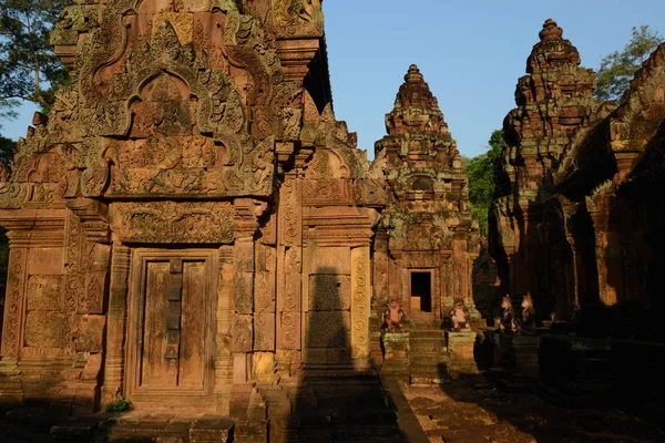 Темпель Руины Banteay Srei Около Северу Храма Города Ангкор Вблизи — стоковое фото