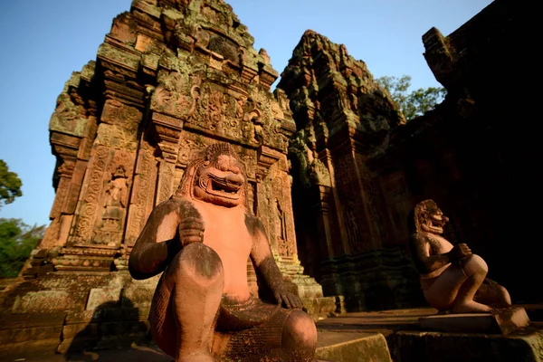 Темпель Руины Banteay Srei Около Северу Храма Города Ангкор Вблизи — стоковое фото