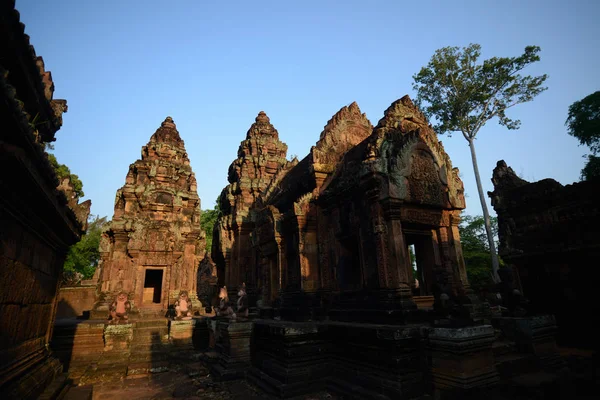 Tempel Ruiny Banteay Srei Asi Severně Města Chrám Angkor Poblíž — Stock fotografie