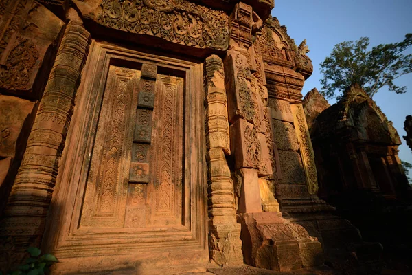 Tempel Romok Banteay Srei Körülbelül Északra Angkor Templom Városa Közelében — Stock Fotó