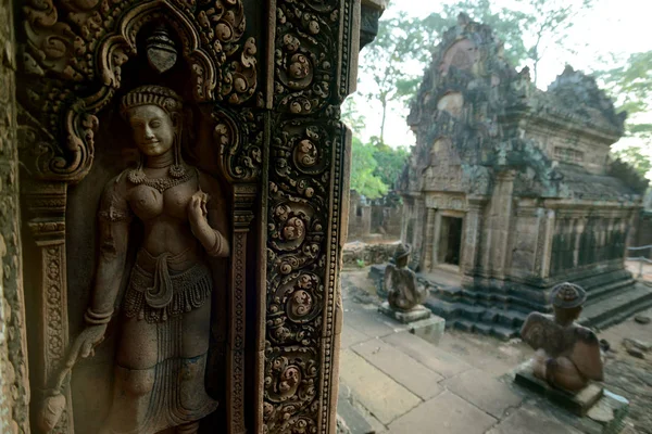 Темпеля Руїни Banteay Srei Близько Північ Від Міста Храм Ангкор — стокове фото