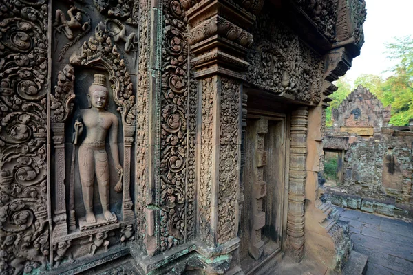 Rovine Tempel Banteay Srei Circa Nord Del Tempio Città Angkor — Foto Stock