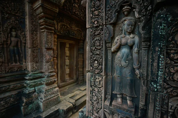 Темпеля Руїни Banteay Srei Близько Північ Від Міста Храм Ангкор — стокове фото