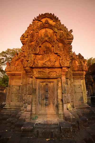 Die Tempelruinen Von Banteay Srei Etwa Nördlich Der Tempelstadt Angkor — Stockfoto