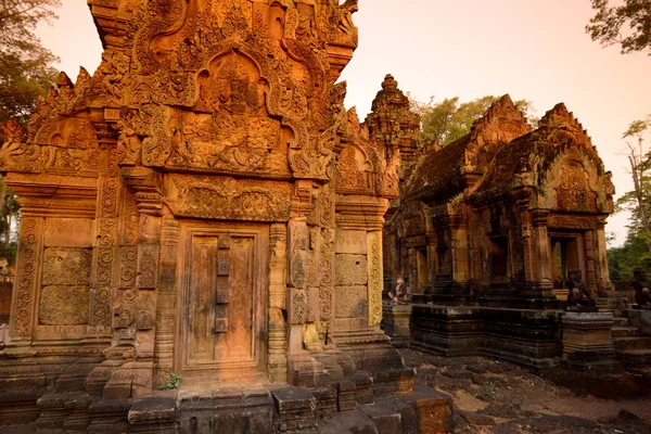 Tempel Ruiner Banteay Srei Norr Det Tempelstaden Angkor Nära Staden — Stockfoto