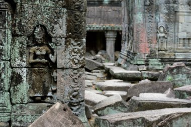 Kamboçya Siem Reap, Nisan 2014: Temple of Ta Prohm Tapınağı şehir Angkor Kamboçya Batı yakınındaki Siem Reap şehir içinde.   