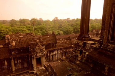 Wat Angkor Temple City Batının Kamboçya Siem Reap şehir yakındaki tapınakta