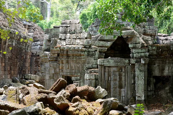 Kambodja Siem Reap April 2014 Temple Prohm Tempelstaden Angkor Nära — Stockfoto