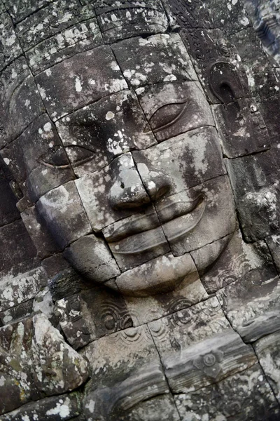 Stone Gezicht Tempel Bayon Tempel Ruïnes Van Angkor Thom Temple — Stockfoto