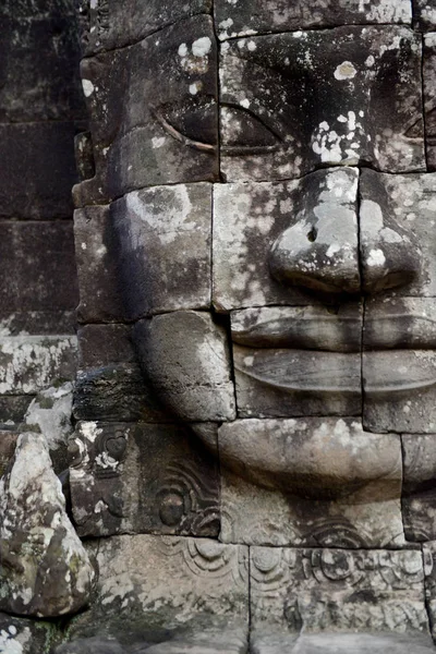 Stone Gezicht Tempel Bayon Tempel Ruïnes Van Angkor Thom Temple — Stockfoto