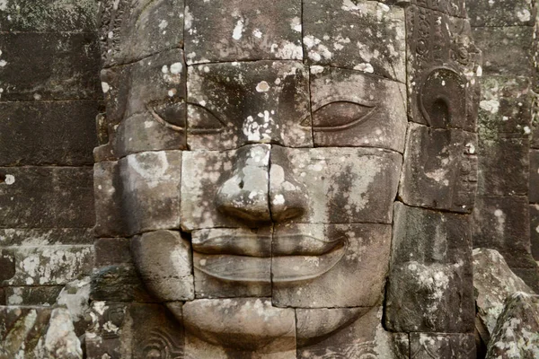 Stone Gezicht Tempel Bayon Tempel Ruïnes Van Angkor Thom Temple — Stockfoto