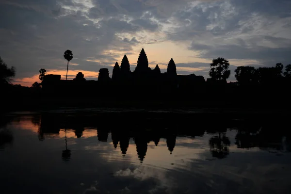 Salida Del Sol Templo Angkor Wat Ciudad Del Templo Angkor —  Fotos de Stock