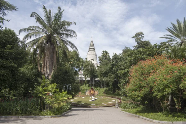 Camboya Phnom Penh Diciembre 2017 Edificios Históricos Wat Phnom Park — Foto de Stock