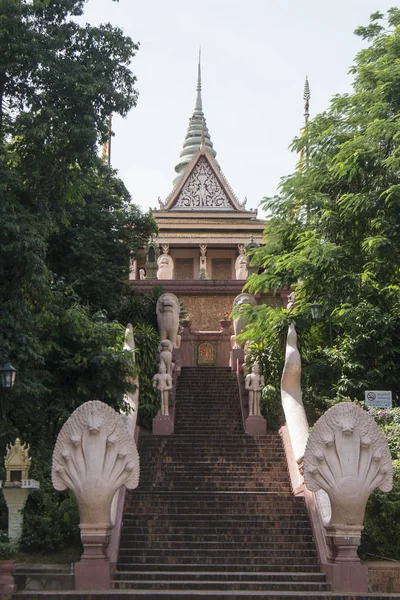 Camboya Phnom Penh Diciembre 2017 Edificios Históricos Wat Phnom Park —  Fotos de Stock